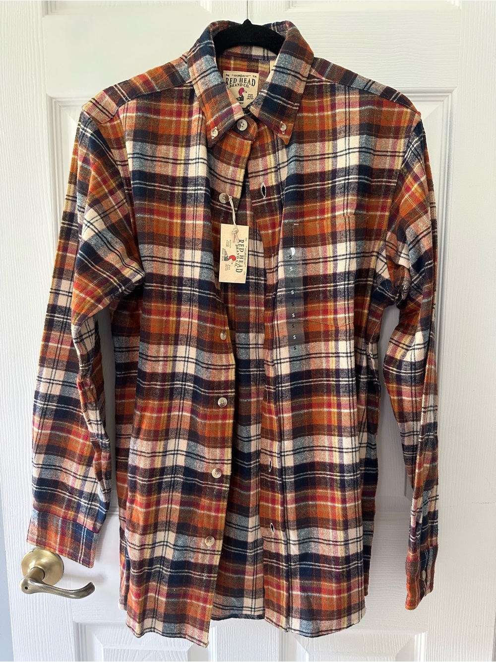 RedHead Men's Plaid Button-Down Shirt - Rust, Navy, Cream